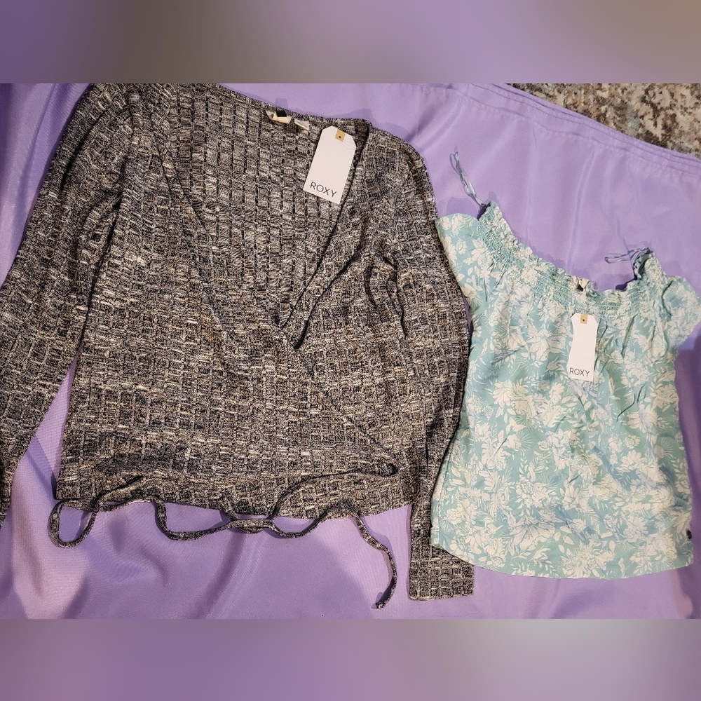 NWT ROXY SHIRT & SWEATER